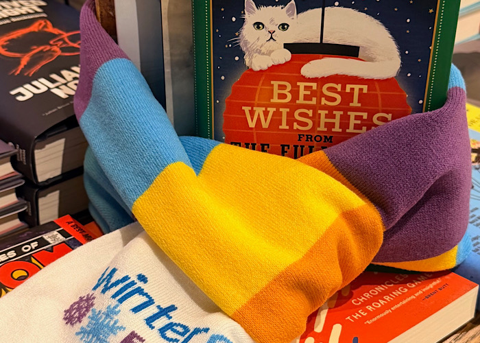 Book cover: Best Wishes. Wrapped in a scarf.